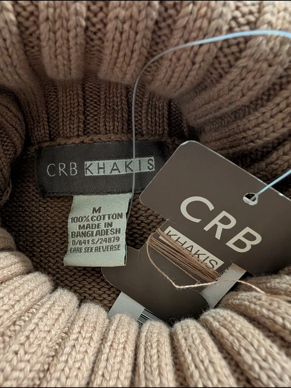 Women's 100% Cotton Oversize Camel Turtleneck‎ Sweater Casual Knit Pullover Sz M